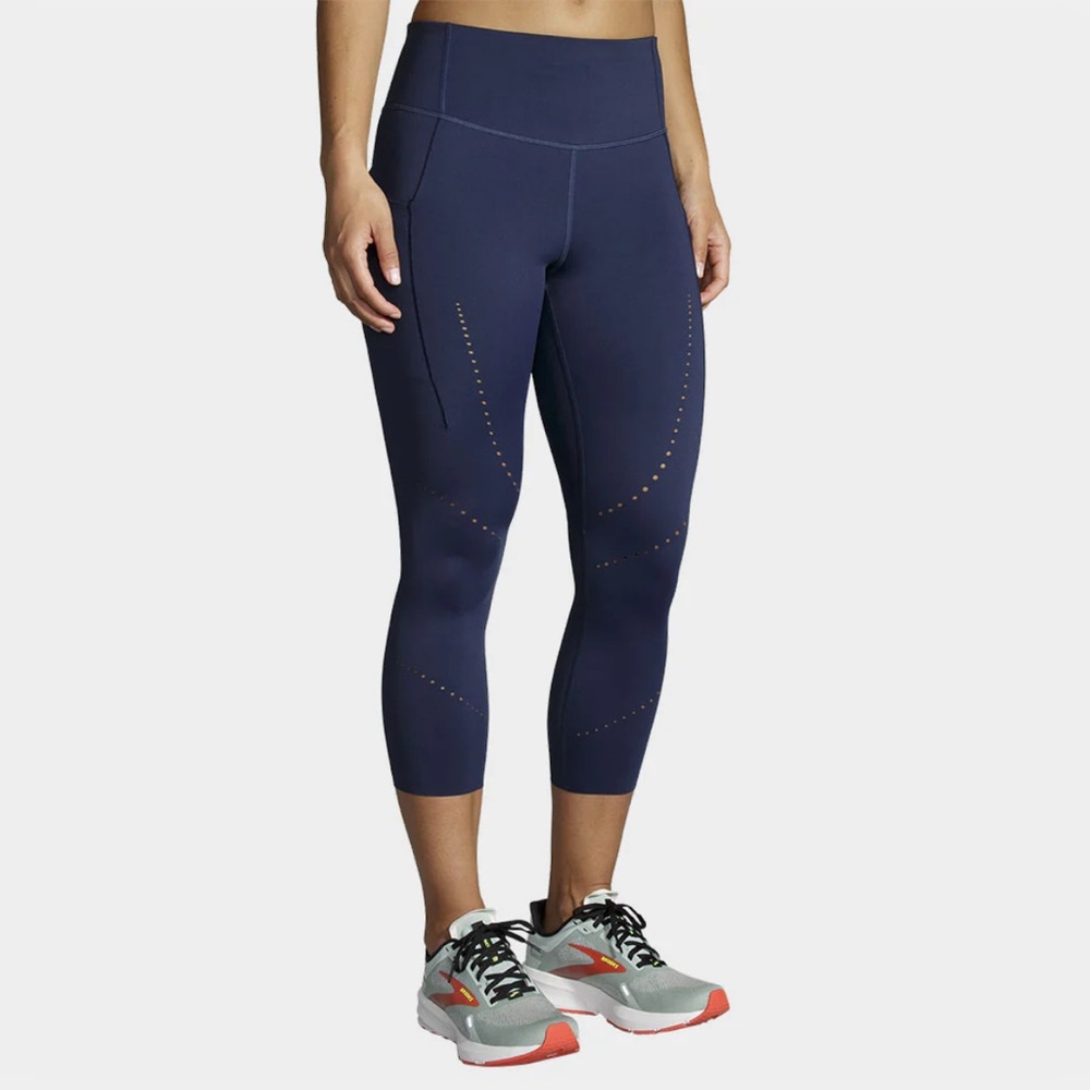 Brooks Method 3/4 Navy Leggings New